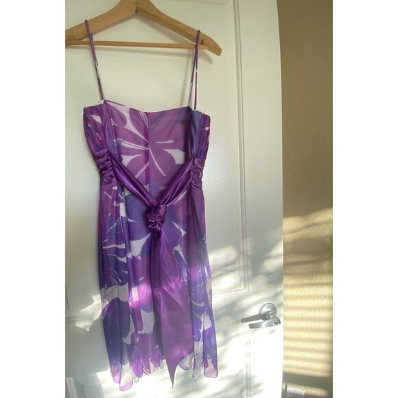 City Triangles from Ross Y2k 90s womens Purple Floral Mini summer Dress NWOT - Picture 3 of 12